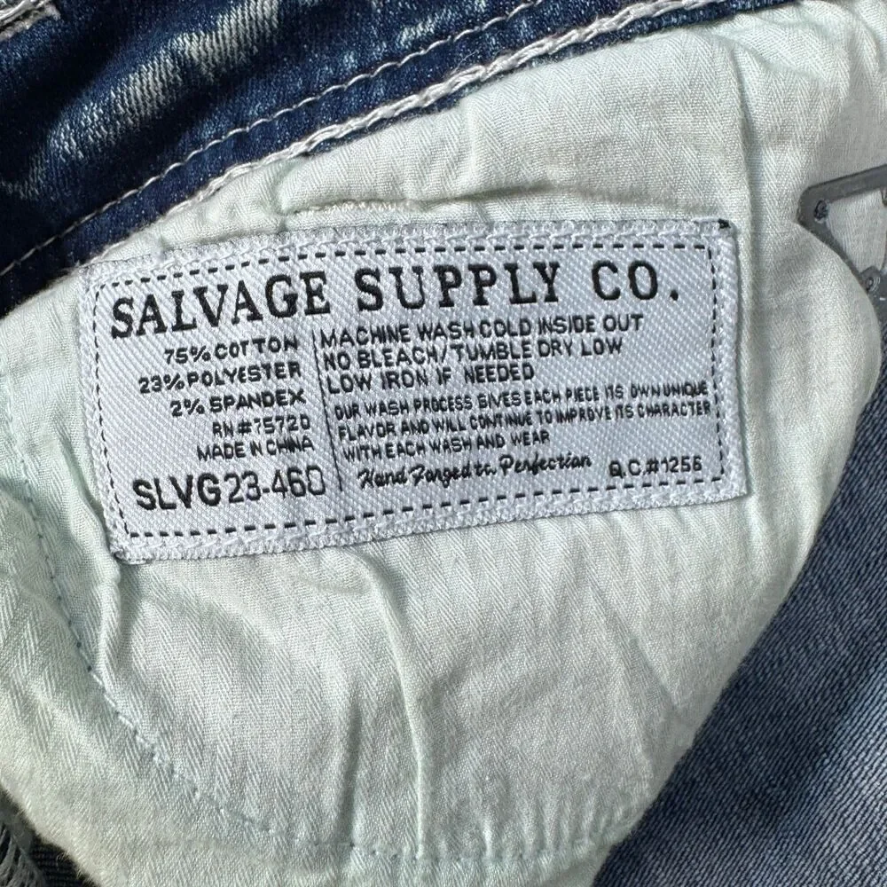Salvage Anarchy Straight Relaxed Fit Jeans Mens 34R Blue